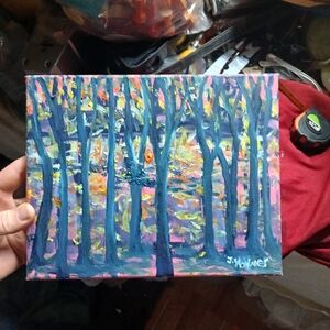 Vibrant Forest Canvas Painting